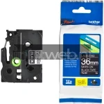 Brother TZE-S131 Extra Klevend Lettertape zwart op transparant breedte 12 mm
