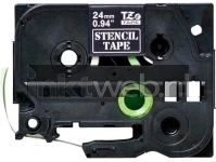 Brother STE-151  op zwart breedte 24 mm
