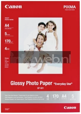 Canon GP-501 Fotopapier Glans | A4 | 170 gr/m² 5 stuks