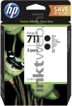 HP 711 2-pack zwart (Origineel Hoge Capaciteit)