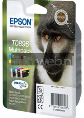 Epson T0896 multipack (Opruiming 3 x 1-pack los) kleur