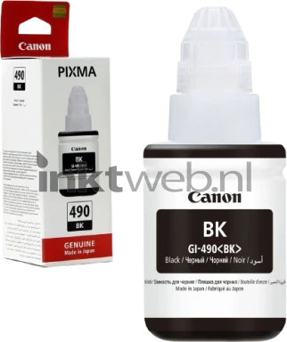 Canon GI-490 zwart Combined box and product