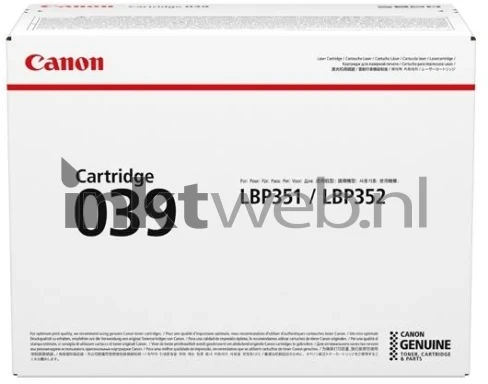 Canon CRG 039 zwart Front box