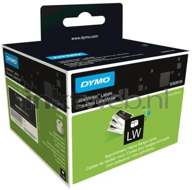 Dymo Naambadge etiketten wit Front box