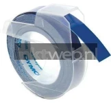 Dymo S0898140 embossing tape wit op blauw breedte 9 mm