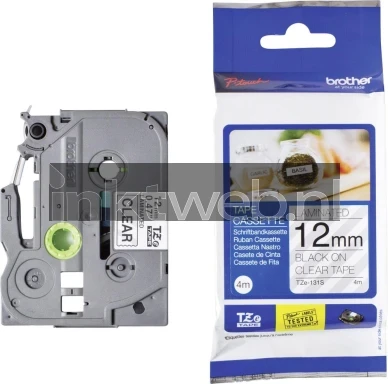 Brother TZE131S zwart Combined box and product