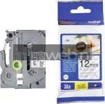 Brother TZE131S zwart op transparant breedte 12 mm