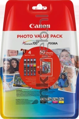 Canon CLI-526 multipack (Opruiming 4x 1-Pack los) zwart en kleur