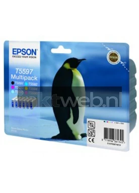 Epson T5597 Multipack zwart en kleur