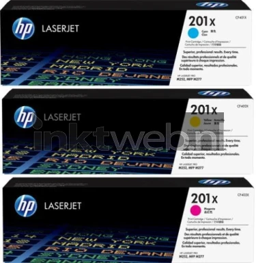 HP 201X Multipack (Opruiming 3 x 1-pack los) kleur
