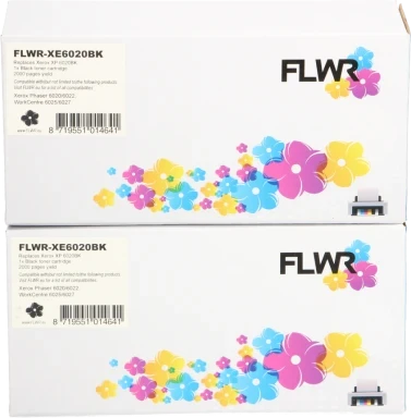 FLWR Xerox 6020 zwart 2-pack zwart
