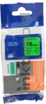 Huismerk Brother TZ-741 zwart op groen breedte 18 mm