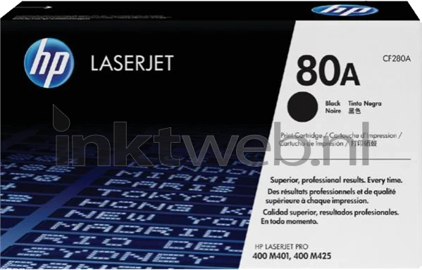 HP 82X zwart Front box