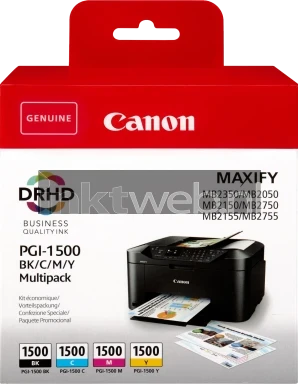 Canon PGI-1500 Multipack zwart en kleur Front box