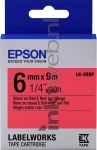 Epson LK-2RBP zwart op rood breedte