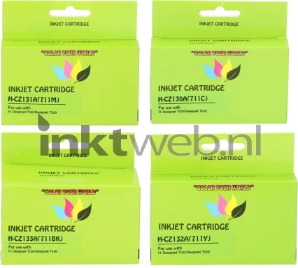 Huismerk HP 711 multipack zwart en kleur