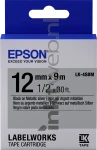 Epson LK-4SBM zwart op zilver breedte 12 mm