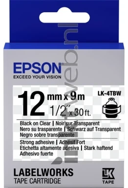 Epson LK-4TBW transparant Front box