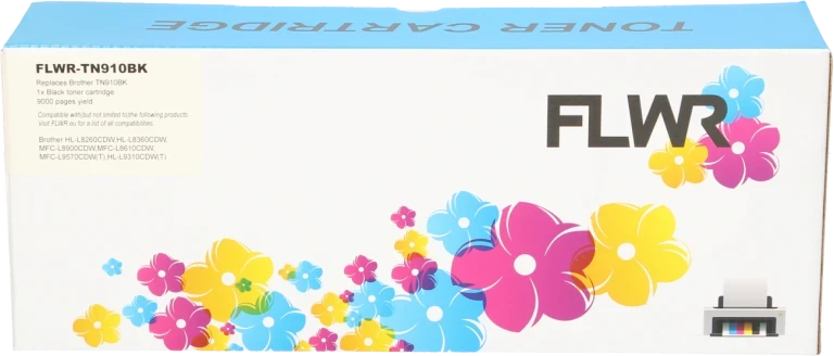 FLWR Brother TN-910BK zwart
