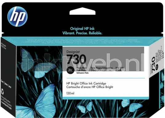HP 730 foto zwart Front box