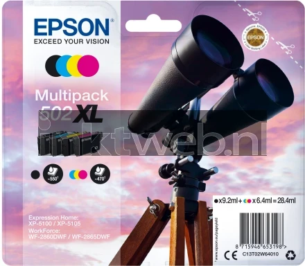 Epson 502XL Multipack zwart en kleur
