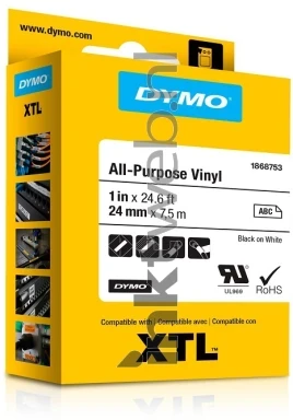 Dymo 1868753 zwart op wit breedte 24 mm