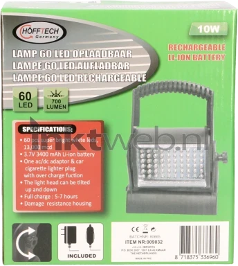 Höfftech werklamp - hobbylamp 60 LED - oplaadbaar
