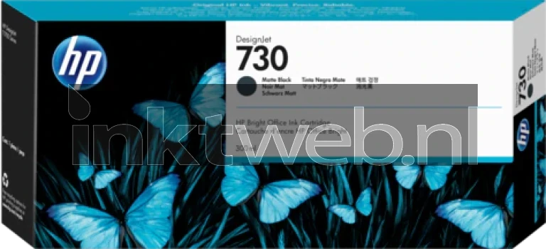 HP 730 mat zwart Front box