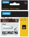 Dymo 1805412 wit op bruin breedte 12 mm