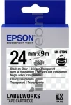 Epson LK-6TBN zwart op transparant breedte 24 mm