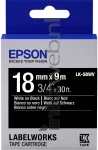 Epson LK-5BWV wit op zwart breedte 18 mm