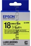 Epson LK-5YBF zwart op geel breedte 18 mm