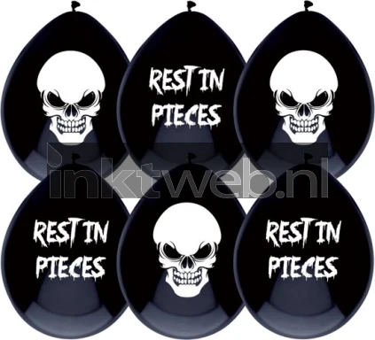Boland ballonnen Halloween 6 stuks zwart