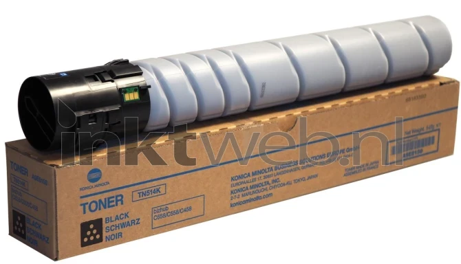 Develop Ineo plus 458 zwart Combined box and product