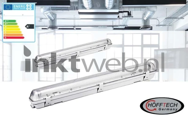 Höfftech Waterdichte TL armatuur met LED TL-buis, 120cm 20WW