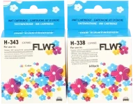 FLWR HP 338 en 343 Multipack zwart en kleur Front box