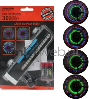 Benson Wielverlichting LED 16 motieven excl. 3xAAA