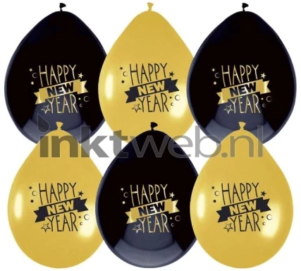 Haza 6st. Happy new Year Ballonnen