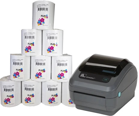 Zebra GK420D  + 10 x 102x210 labels wit Product only