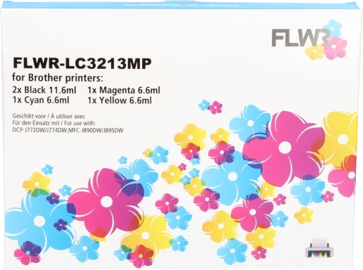 FLWR Brother LC-3213 Multipack zwart en kleur