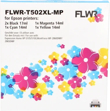 FLWR Epson 502XL Multipack zwart en kleur
