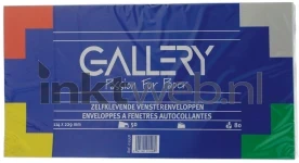 G&G enveloppen 114 x 229 mm, met venster rechts, stripsluiting wit Front box