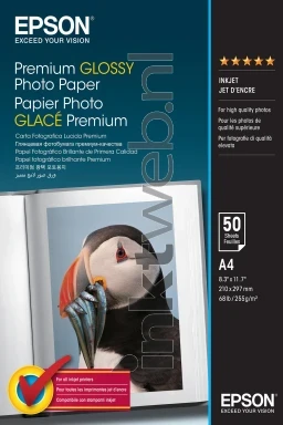 Epson Glace Premium fotopapier Glans | A4 | 255 gr/m² 50 stuks