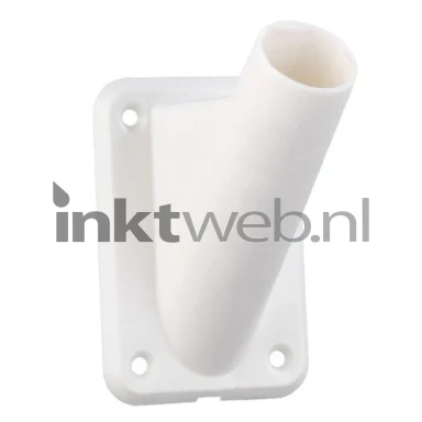 White label Vlaggenstokhouder wit  Kunststof wit