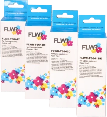 FLWR Epson T664 Multipack zwart en kleur