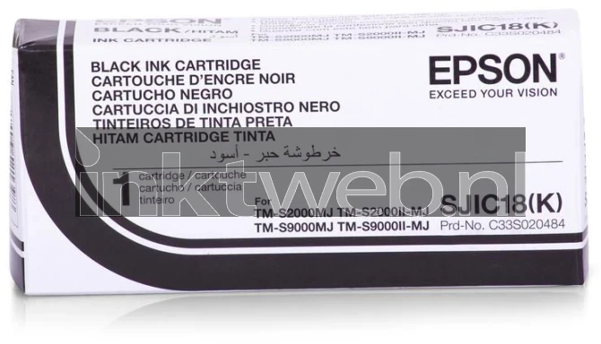 Epson SJIC18K zwart Front box