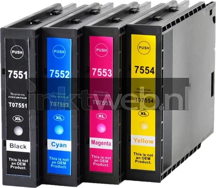 Huismerk Epson T7555 Multipack zwart en kleur Product only