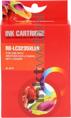 Huismerk Brother LC-3233 zwart Front box