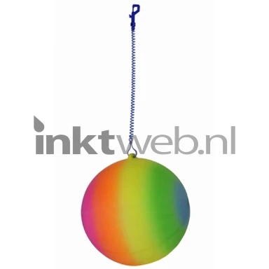 Merkloos Regenboog bal met sleutelhanger kleur
