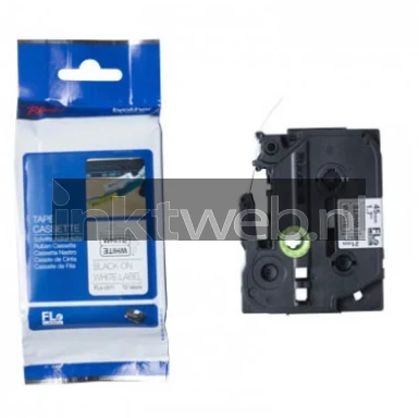 Brother FLE-2511 flag tape zwart op wit breedte